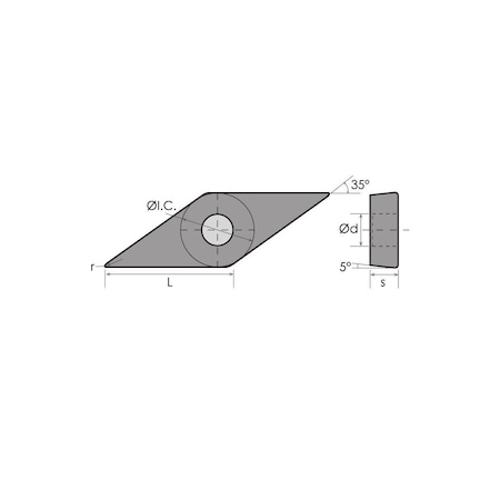 VBMT-222-EM NC-TiAIN Coated Carbide Insert