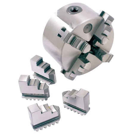 4" 4-Jaw Plain Back Self-Centering Lathe Chuck