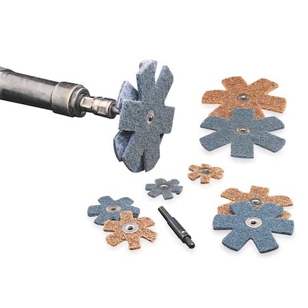 Abrasive Star,Al-Ox,3in,Very Fine