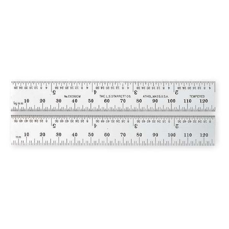 Steel Rule,6In,Type 36,1 Blank End