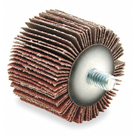 Flap Wheel,AO,2x1/2x1/4-20 Shank,120G