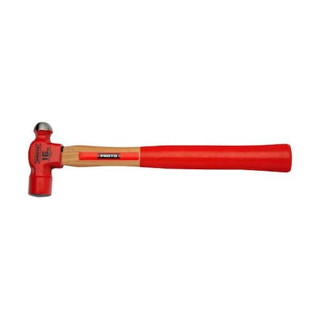 16 oz. Ball Peen Hammer, 14-1/2" Wood Handle