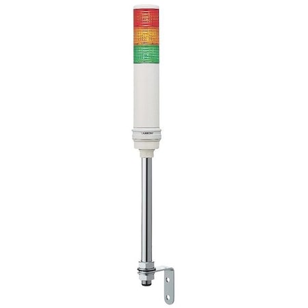 Tower Light Assembly, 24V, Red, Orange, Green, 40 mm Dia., 594 1/2 mm Height, LED