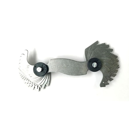 USA Made 4-84 TPI & 0.50-6.00mm 28 Piece Screw Pitch Gage