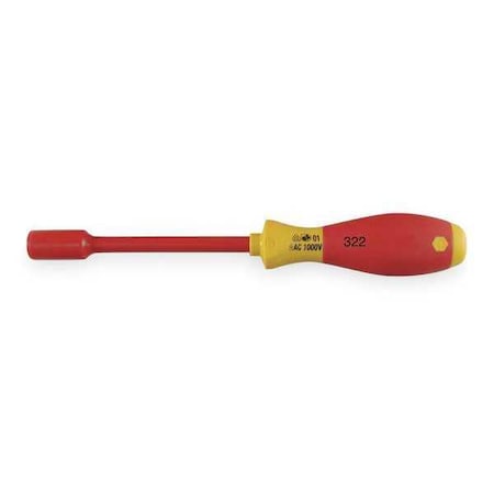 Nut Driver, 5.0mm, Solid, Ergo, Ins, 5 in.