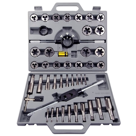 45 Piece 1/4-1" Heat Treated Alloy Steel Tap & Die Set