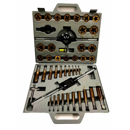 45 Piece 1/4-1" TiN Coated Tap & Die Set