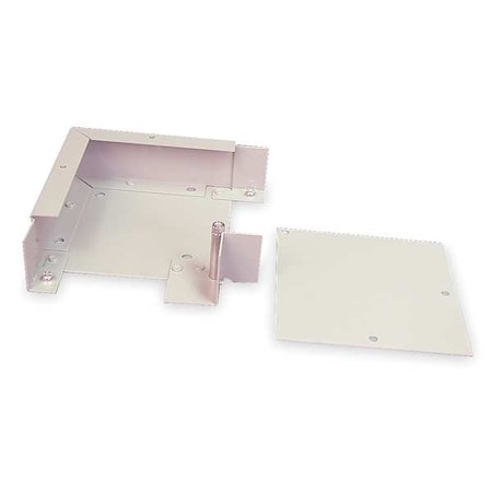 Flat Elbow Raceway, 4000 Series, 1 Channel, 4-3/4 in W, 1-1/2 in H, 4-3/4 in L, Gray