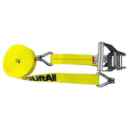 Cargo Strap, Ratchet, U-Hook, 27 ft. x 2 in., 3300 lbs