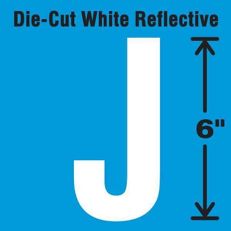 Letter Label, Vinyl, 6 in H, 2-3/4 in W