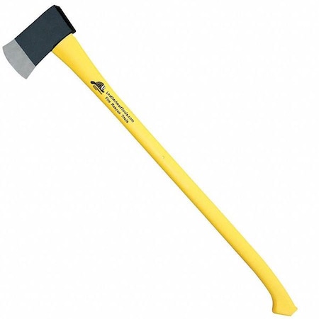 Flat Axe, 36" Yellow Fiberglass Handle, 6 lb. Head