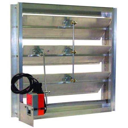 Flanged Frame Motorized Damper,100-240V