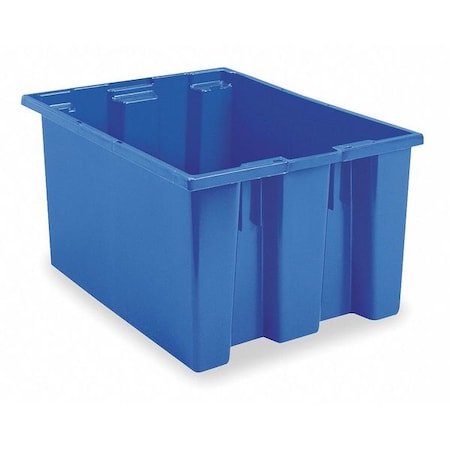 Stack & Nest Storage Container, 27.4 gal, 29-1/2 in L x 19-1/2 in W x 15 in H, Blue