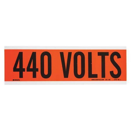 Voltage Card,1 Marker,440 Volts