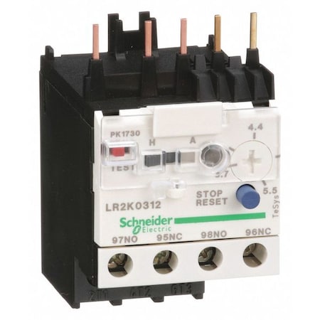 Overload Relay, 1NC/1NO, 3.7 A Min current, 5.5 A Max current, 690V AC