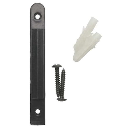 Wall Mount Receiver, Plastic, 3 3/4 in Length, 0.055 lb, Black