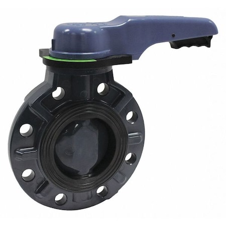 Valve,Wafer,PVC,3" Pipe Sz,Lever Handle