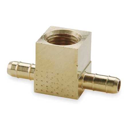 0.17" Barb x 1/8" FNPT Brass Female Branch Tee