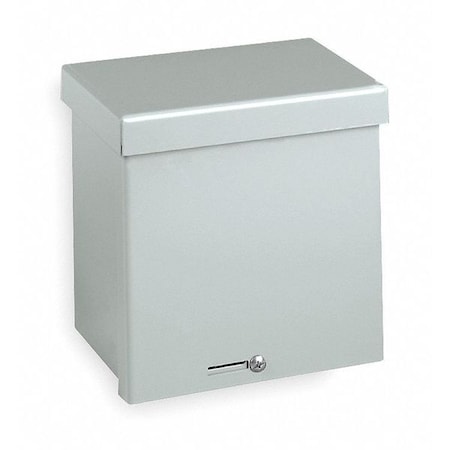 Padlockable Hasp Electrical Enclosures, 8 in H, 6 in D, 8 in W, 3R, Steel