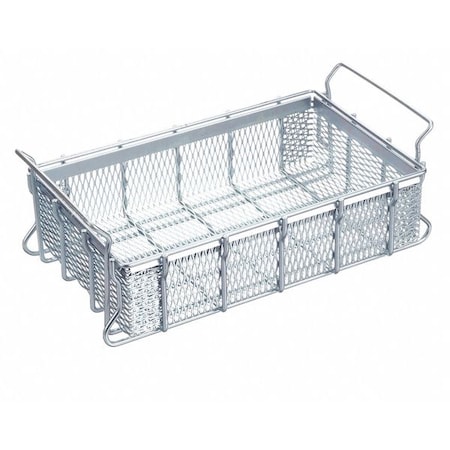 Rectangular Parts Washing Basket, 1/4" Mesh Size, Steel, Natural