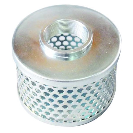 Suct Strainer,5 Dia,1.5 NPT,SideRnd Perf