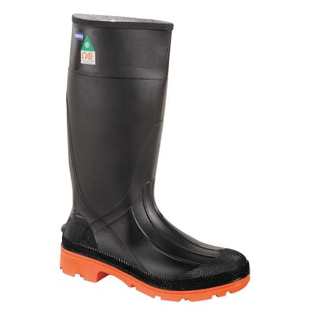 Men's Servus Rubber Boot, Steel Toe, 14" Height, Black, 14