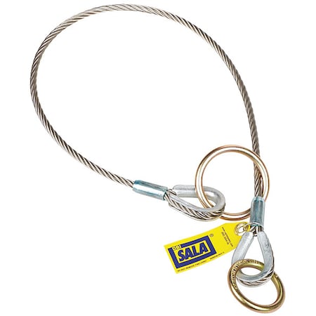 Cross Arm Strap, 4 ft Length, 310 lb Weigth Capacity, Stainless Steel Anchor, Dual O-Ring