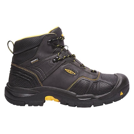 Men's 6-Inch Work Boot, 11 D, Steel Toe, 6 in H, Black/Raven, 1017828