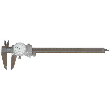 Dial Caliper w/Cert,8 In,0.100/Rev