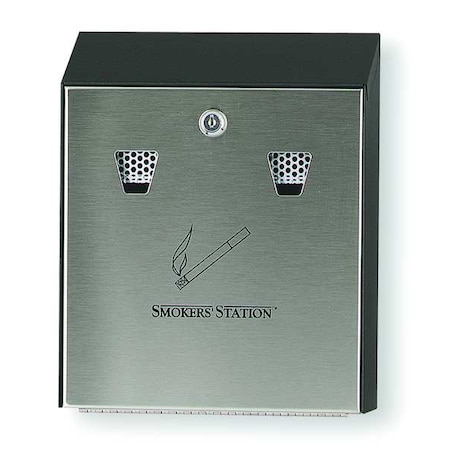 Ash Tray,1-19/32 gal.,Black