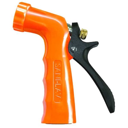 Pistol Grip Water Spray Nozzle, 3/4 in FGHT, 100 psi, 6.5 gpm, 5 in L, Orange