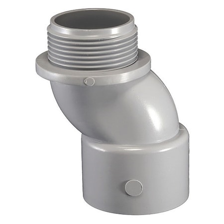 Conduit Fitting Connector, 2 in, Threaded, PVC, Plain