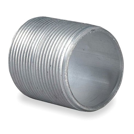 IMC Nipple, 3/4 in, Threaded, Aluminum, PVC Coated, Silver