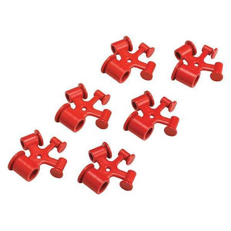 Fuse Blockout Device, Plastic, 1/8 in Width, 1 3/4 in Height, ,6 PK