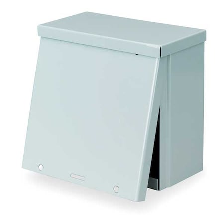 Padlockable Hasp Electrical Enclosures, 18 in H, 8 in D, 15 in W, 3R, Steel