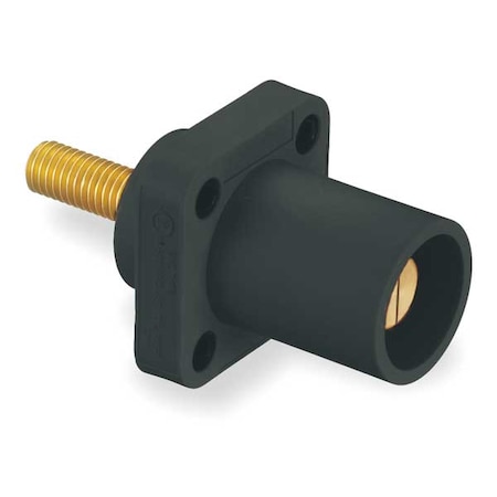 Receptacle,3R, 4X, 12K,Stud,Black