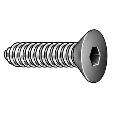 #10-24 Socket Head Cap Screw, Flat, Black Oxide Alloy Steel, 5/8 in Length, 100 PK