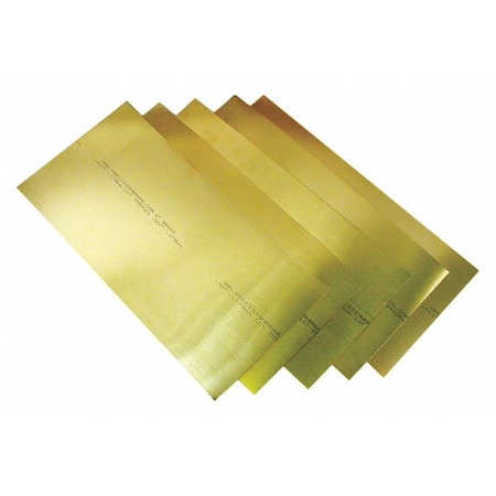 ShimStock, Sheet, Brass, 0.0100In, 6 In, PK10