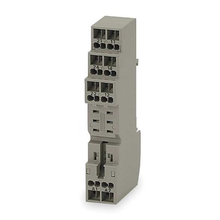 Relay Socket,Finger Safe,Square,8 Pin,5A