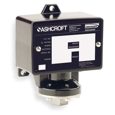 Pressure Switch, Standard, SPDT, 4 Ports, 1/4" FNPT, 10 to 100 psi Range