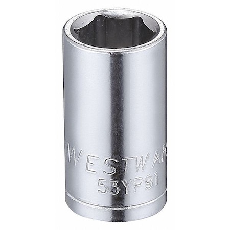 1/4" Drive, Metric Socket, 8mm Socket Sz, 6 Pts