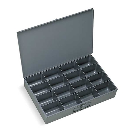 Steel, Compartment Drawer, 9 7/8 in D x 2 1/8 in H x 13 5/8 in W