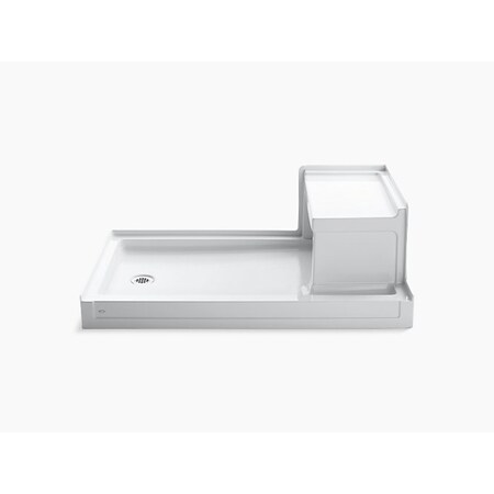 Tresham(R) 60" X 36" Receptor With Integral Seat And Left-Hand Drain