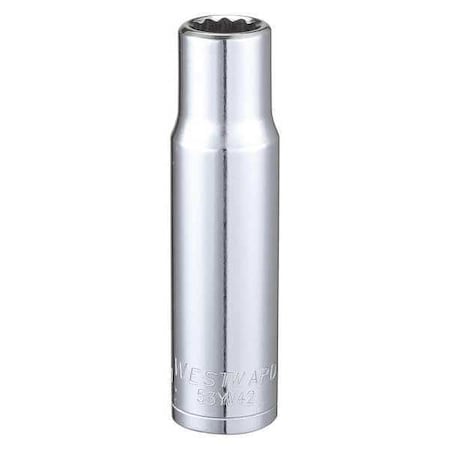 1/2" Drive, Metric Socket, 12mm Socket Sz, 12 Pts