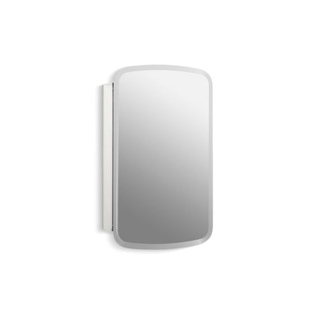 Bancroft(R) 20" W X 31" H Aluminum Single-Door Medicine Cabinet With Mirrored Door, Beveled Edges