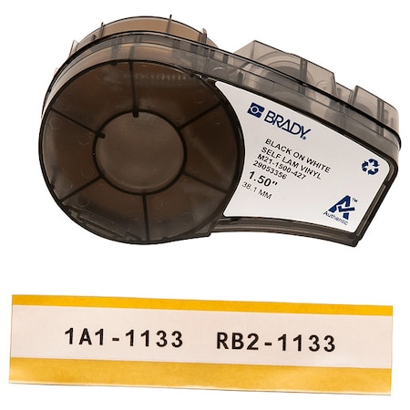 Self-Laminating Vinyl Wrap Around Labels for Brady M210 and M211, 1.5in