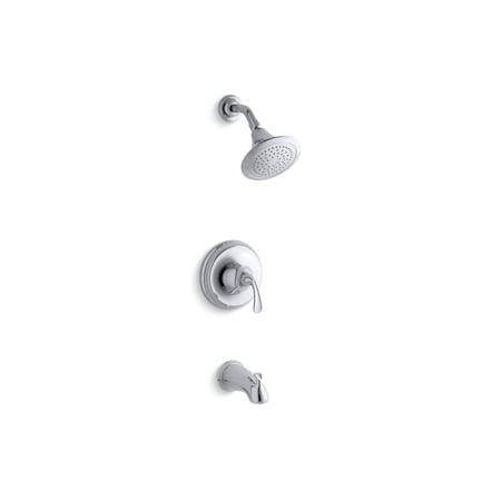 Forte(R) Sculpted Rite-Temp(R) Bath And Shower Valve Trim With Slip-Fit Spout And 2.5 Gpm Showerhead