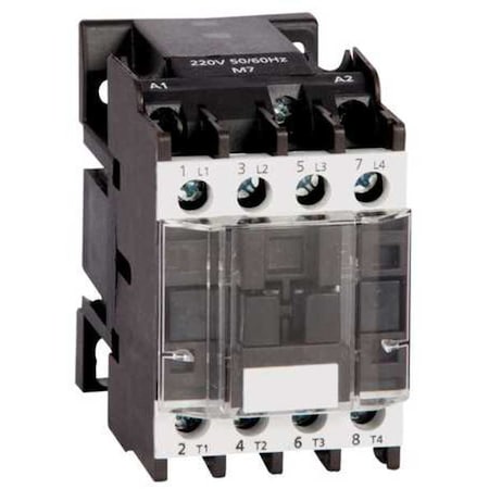 IEC Magnetic Contactor, No Auxiliary Contacts, 120V AC, 4 P, Non-Reversing, Screw