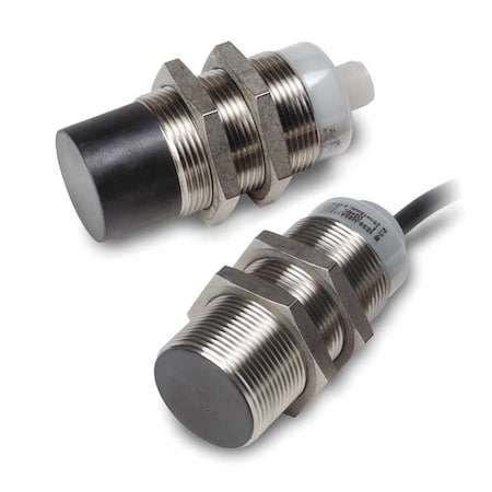 Cylindrical, Inductive Proximity Sensor, 30 mm Dia., Stainless Steel, 2 m, Bare Wire, 2 Wires, Unshielded