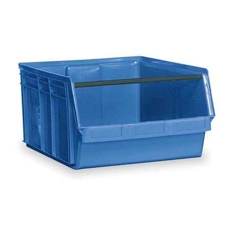 Storage Bin, Polyethylene, Blue, 11 7/8 in H, 18 3/8 in W, 29 in L